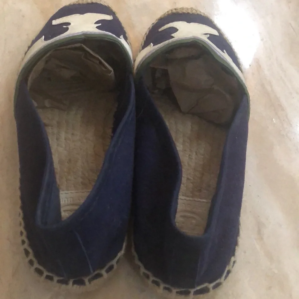 TORY BURCH ESPADRILLE logo canvas/leather